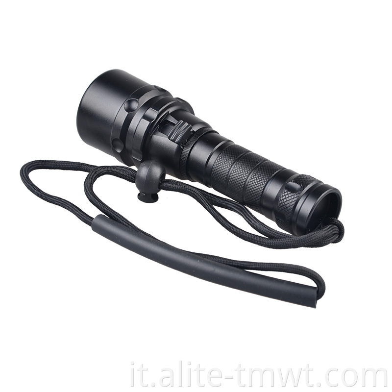 Flashlight subacqueo portatile compatto 80 m Thonsight Waterproof XML T6 LED LED SCUBA Torcia Light con 18650 Batteria